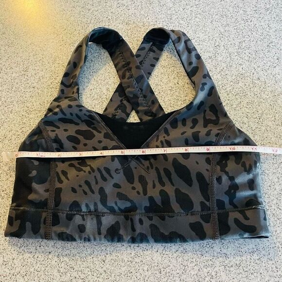 Lululemon In A Flash Sports Bra I Animal Swirl Deep Coal Light / Black Size 2 - Picture 6 of 9